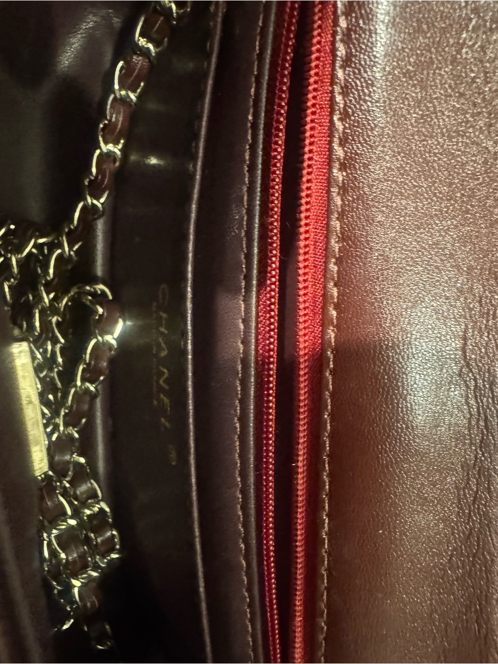 Patent quilted mini flap with top handle CC - Picture 4 of 5